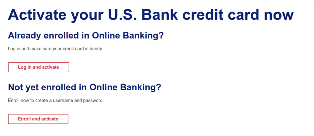 Activate your U S Bank credit card