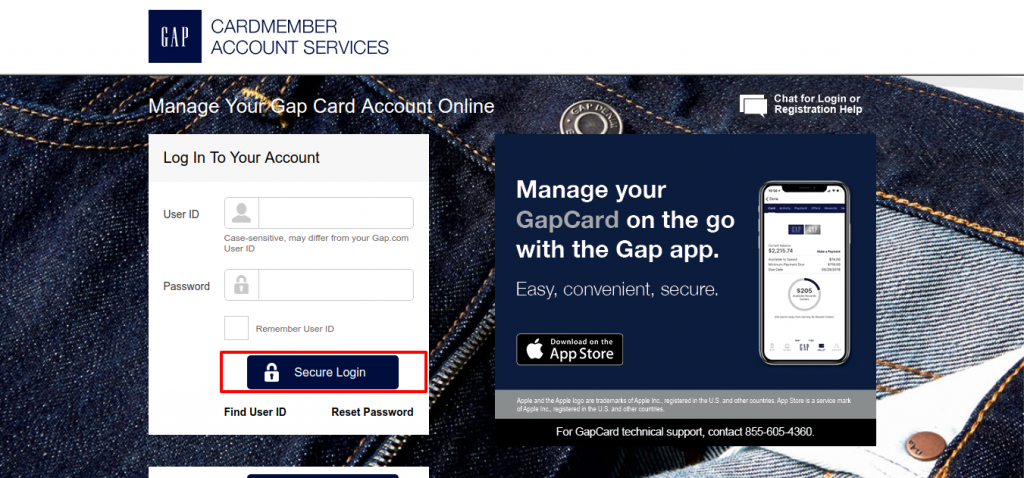 Manage Your Gap Credit Card Account