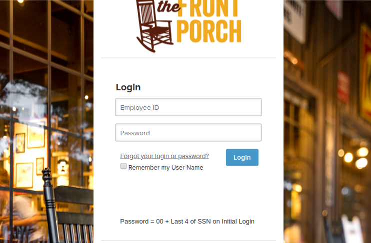The Front Porch Login