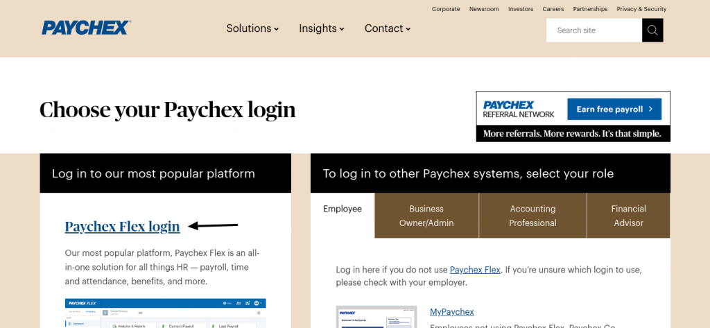 Paychex Flex Login Paychex