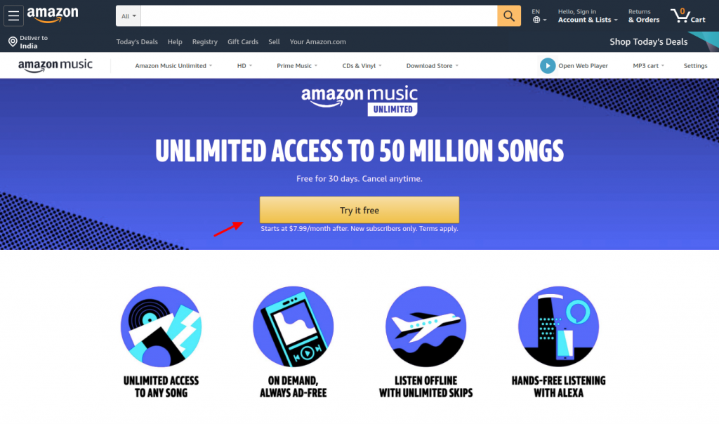 Amazon Music Try