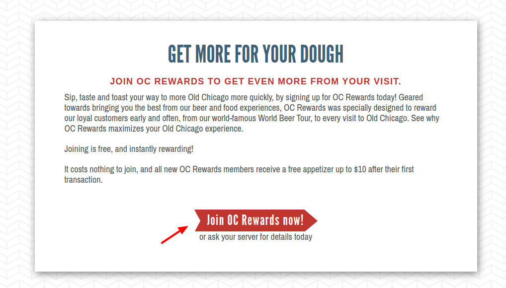 Old Chicago OC Rewards Join