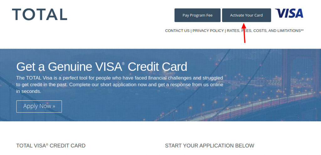 Total Visa Card Activate