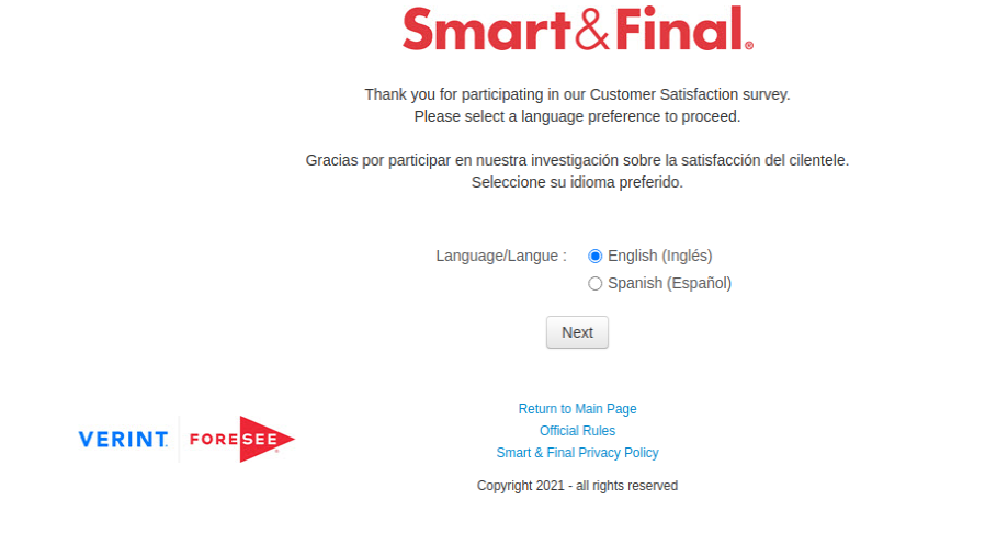 SmartFinal Survey