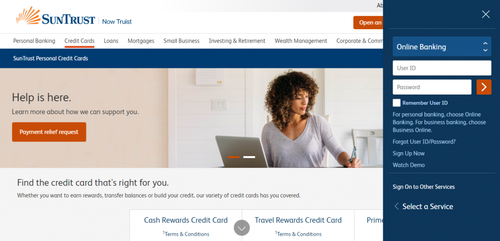 SunTrust Credit Cards Login