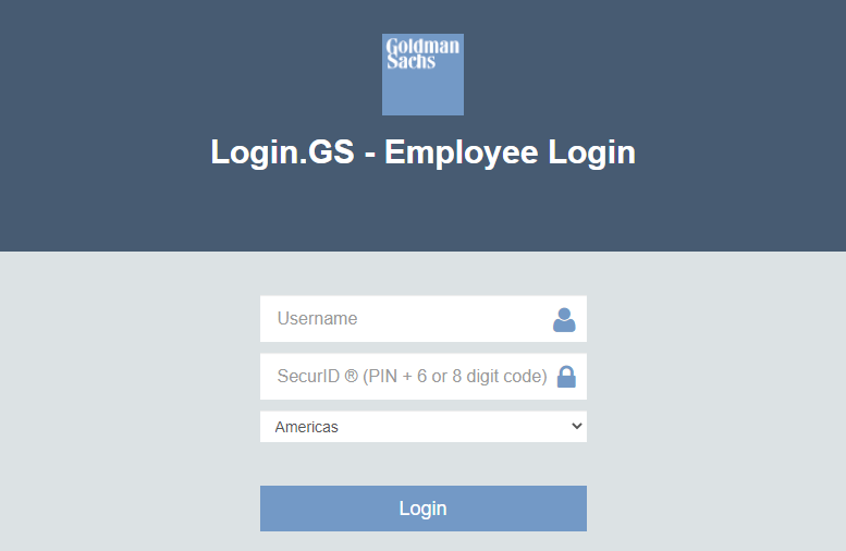 goldman sachs employee login