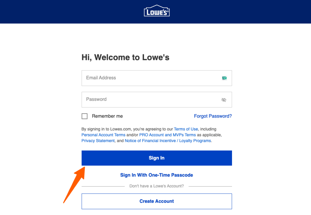 Lowes Credit Card Login