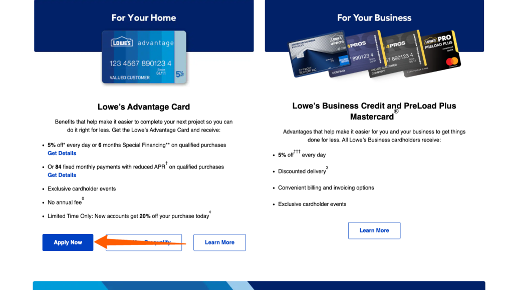 Lowes Credit Card Login