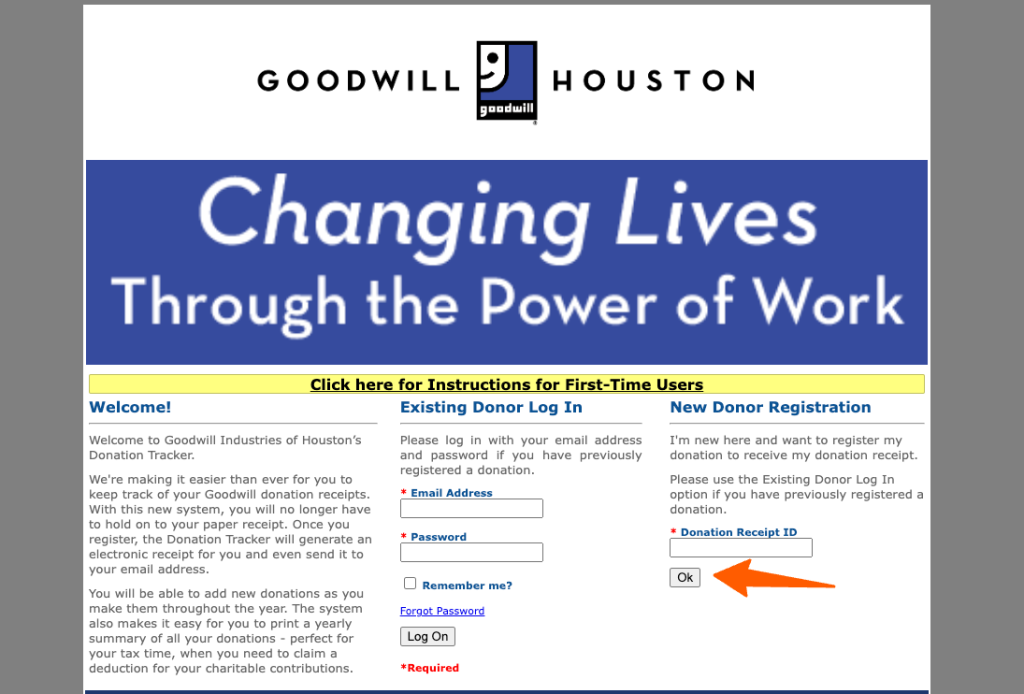 Register your Goodwill Houston Login account