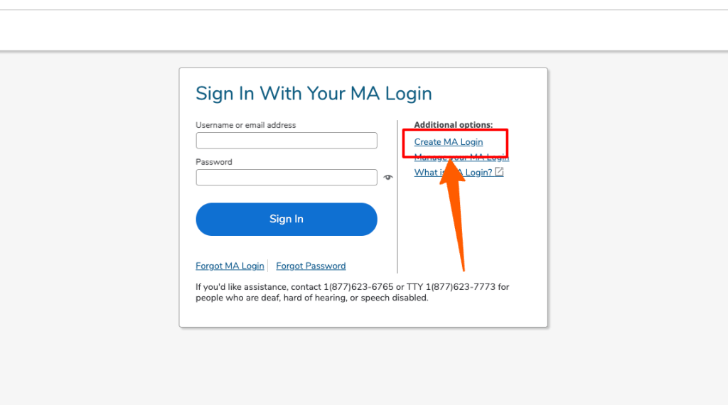 create Health Connector Login account